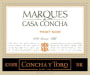 Marques de Casa Concha Pinot Noir 2012 Front Label