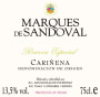 Marques de Sandoval Especial Reserva 2008 Front Label