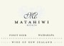 Matahiwi Estate Winery Wairarapa Pinot Noir 2009 Front Label