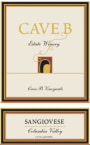 Cave B Estate Winery Sangiovese 2012 Front Label