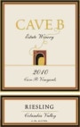 Cave B Estate Winery Riesling 2010 Front Label