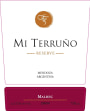 Mi Terruno Reserva Malbec 2009 Front Label