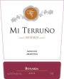 Mi Terruno Reserva Bonarda 2012 Front Label
