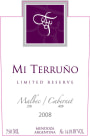 Mi Terruno Lmited Reserve Malbec / Cabernet 2008 Front Label