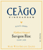 Ceago Estate Wines  Vinegarden Kathleen Vineyard Sauvignon Blanc 2011 Front Label