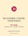 Bloomer Creek Vin d'Ete Cabernet Franc 2012 Front Label