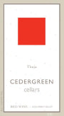 Cedergreen Cellars Thuja 2004 Front Label