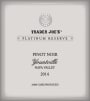 Trader Joe's Yountville Platinum Reserve Pinot Noir 2014 Front Label