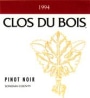 Clos du Bois Pinot Noir 1997 Front Label