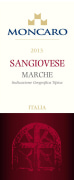 Moncaro Marche Sangiovese 2013 Front Label