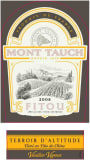 Mont Tauch Fitou Terroir d'Altitude Vieilles Vignes Rouge 2008 Front Label