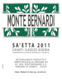 Monte Bernardi Sa'etta Chianti Classico Riserva 2011 Front Label