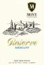 Mony Vineyard Reserve Merlot 2010 Front Label