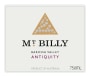 Mount Billy Wines Antiquity Shiraz 2002 Front Label