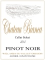 Chateau Bianca Cellar Select Pinot Noir 2010 Front Label