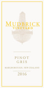 Mudbrick Vineyard Pinot Gris 2016 Front Label