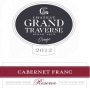 Chateau Grand Traverse Reserve Cabernet Franc 2012 Front Label
