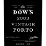 Dow's Vintage Port (375ML half-bottle) 2003 Front Label