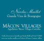 Nicolas Maillet Macon-Villages 2015 Front Label