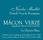 Nicolas Maillet Macon Verze Le Chemin Blanc 2012 Front Label