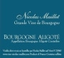 Nicolas Maillet Bourgogne Aligote 2012 Front Label