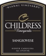 Childress Winery & Vineyards Sangiovese 2011 Front Label