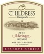 Childress Winery & Vineyards Reserve Series Meritage 2013 Front Label