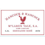 Hancock & Hancock McLaren Vale Grenache Rose 2016 Front Label