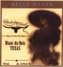 Chisholm Trail Winery Belle Starr Blanc du Bois 2012 Front Label