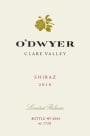 O'Dwyer Wines Limited Release Shiraz 2010 Front Label