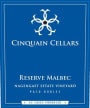 Cinquain Cellars Winery Nagengast Estate Vineyard Reserve Malbec 2010 Front Label