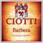 Ciotti Cellars Barbera 2010 Front Label