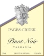 Pages Creek Wine Pinot Noir 2011 Front Label