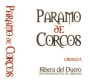 Paramo de Corcos Crianza 2008 Front Label
