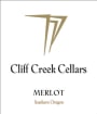 Cliff Creek winery Cellars Merlot 2010 Front Label