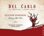 Del Carlo Winery Teldeschi Vineyards Home Ranch Old Vine Zinfandel 2012  Front Label