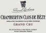 Pascal Lachaux Chambertin Clos-de-Beze Grand Cru 2004 Front Label