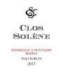 Clos Solene Hommage a nos Pairs Reserve 2013 Front Label