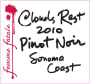 Clouds Rest Vineyards Femme Fatale Pinot Noir 2010 Front Label