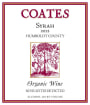 Coates Vineyards Organic Syrah 2012 Front Label