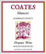 Coates Vineyards Organic Merlot 2010 Front Label