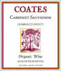 Coates Vineyards Organic Cabernet Sauvignon 2010 Front Label