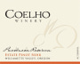 Coelho Winery Paciencia Reserve Pinot Noir 2012 Front Label