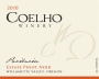 Coelho Winery Paciencia Estate Pinot Noir 2010 Front Label