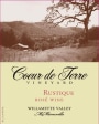 Coeur de Terre Vineyard Rustique Rose 2015 Front Label