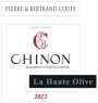 Pierre and Bertrand Couly Chinon La Haute Olive 2012 Front Label