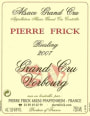 Pierre Frick Vorbourg Alsace Grand Cru Riesling 2007 Front Label