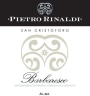 Quinta da Pedra Alta Barbaresco San Cristoforo 2007 Front Label