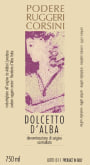 Podere Ruggeri Corsini Dolcetto d'Alba 2012 Front Label