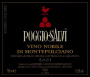 Villa Poggio Salvi Vino Nobile di Montepulciano 2001 Front Label